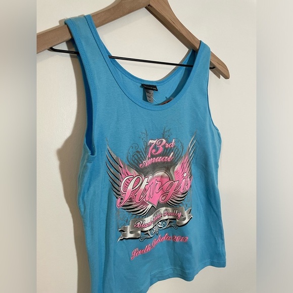 NWT Sturgis Black Hills Rally 73rd Annual Motorcycle Ride 2013 Sz Small Lt Blue - Picture 3 of 11